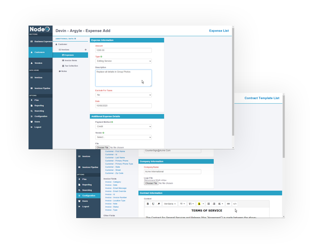 Node14 Data Entry Interfaces